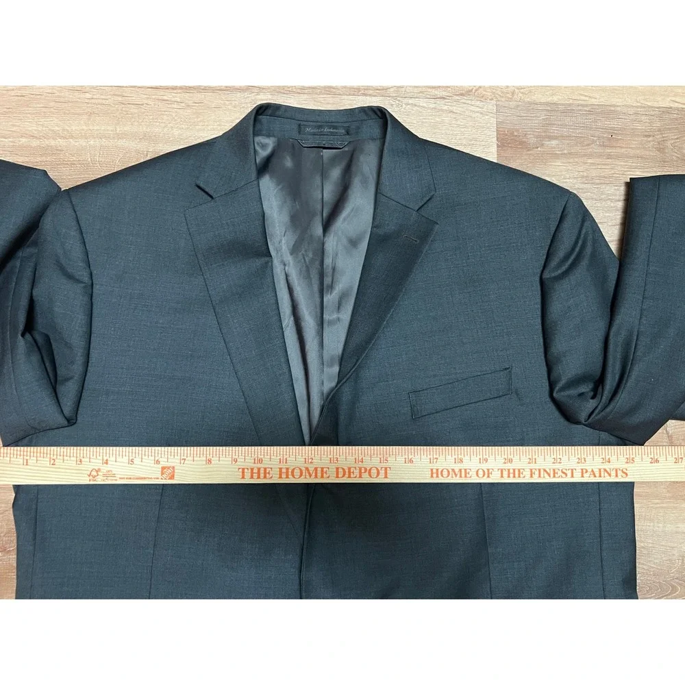 Lauren Ralph Lauren Gray 100% Wool Natural Stretch Blazer Jacket - 48 Long *Read